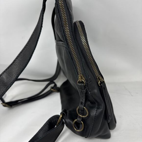 American Leather Co Black Cleveland Midsize Backpack